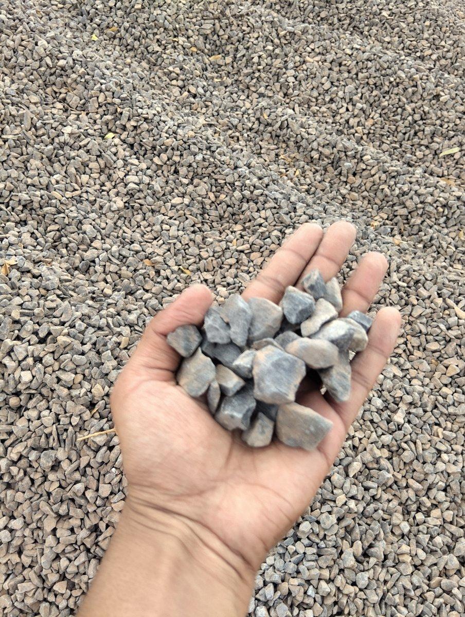 Hand sample of crushed aggregate from CC Patel plant
