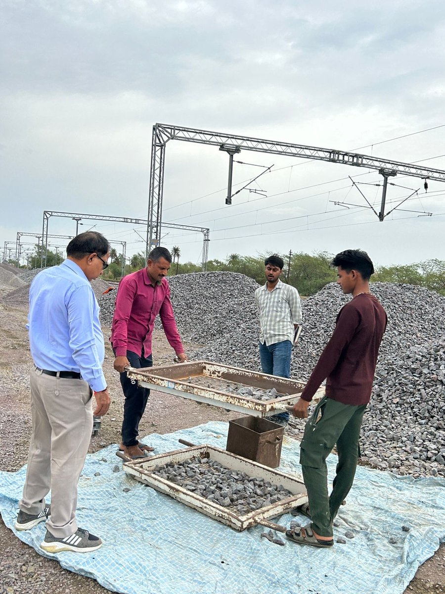 Quality check at railway site